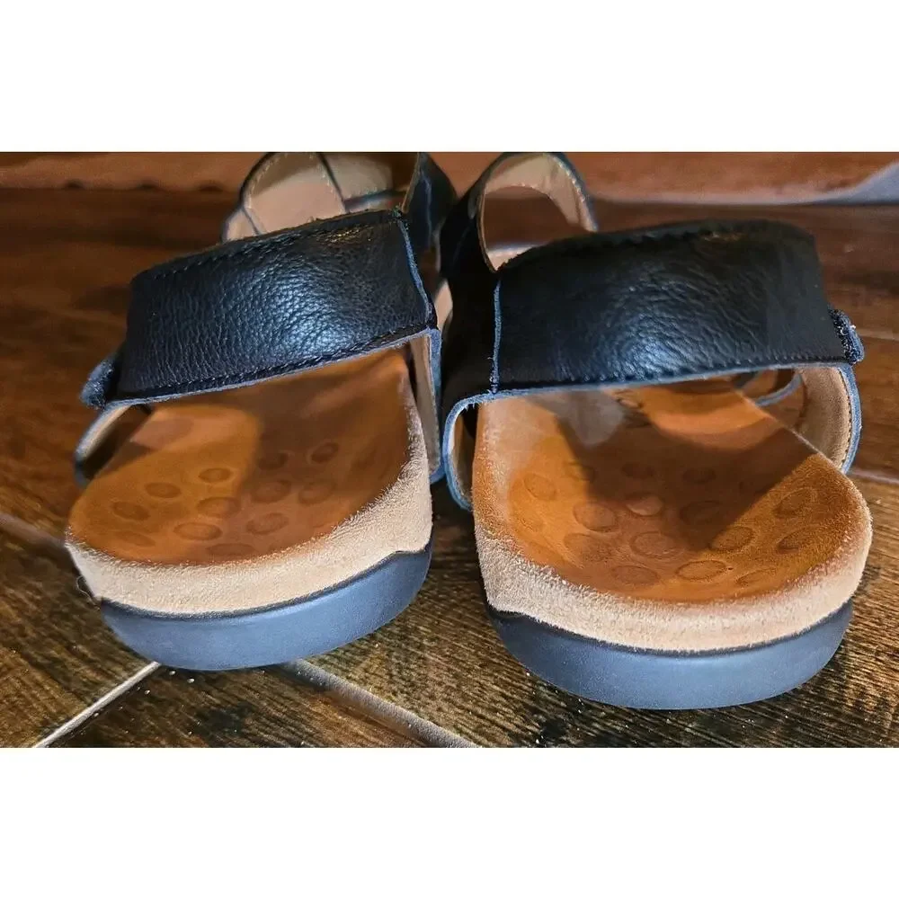 Vionic Harissa Gladiator Adjustable Leather Strap Orthopedic Comfort Sandals sz9